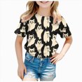 thumbnail image 1 of KPVEVIQ Girls Boys Halloween Shirt Cute Ghost Shirt Boy Halloween Shirt Kids Pumpkin Fall Short Sleeve Tee Tops, 1 of 7