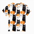 thumbnail image 1 of KPVEVIQ Girls Boys Halloween Shirt Cute Ghost Shirt Boy Halloween Shirt Kids Pumpkin Fall Short Sleeve Tee Tops, 1 of 7