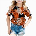 thumbnail image 1 of KPVEVIQ Girls Boys Halloween Shirt Cute Ghost Shirt Boy Halloween Shirt Kids Pumpkin Fall Short Sleeve Tee Tops, 1 of 7