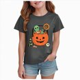 thumbnail image 1 of KPVEVIQ Halloween T-Shirt for Girls Boys Pumpkin Graphic Tee Short Sleeve Shirt Spooky Season Short Sleeve Tee Fall Top, 1 of 6