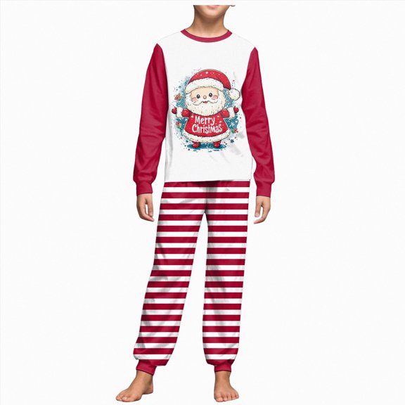 KPVEVIQ Kids Christmas Pajamas Xmas Print Cotton Sleepwear Toddler Girls Boys Holiday Christmas Pjs Sets,2-3 Y