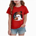 thumbnail image 1 of KPVEVIQ Toddler Boy Girl Pumpkin Print Spooky Halloween T-Shirt Short Sleeve Kids Fun Tops, 1 of 6