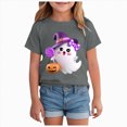 thumbnail image 1 of KPVEVIQ Toddler Girl Boy Halloween Shirt Cute Ghost Pumpkin T-Shirt for Kids Short Sleeve Tee Fall Tops, 1 of 8