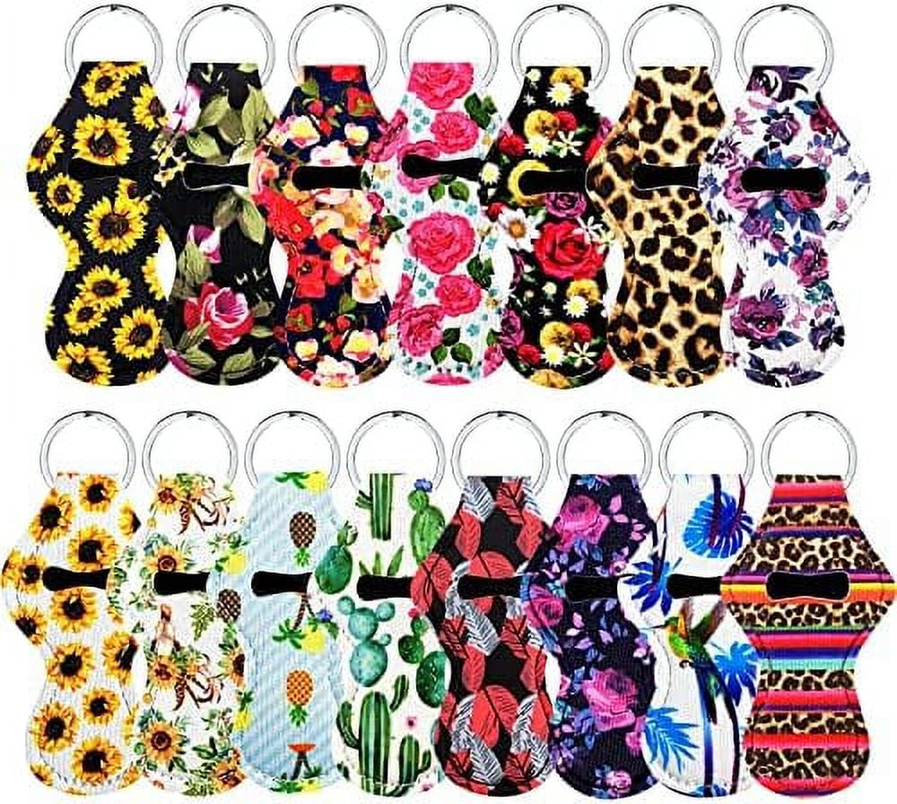 KPX 15Pcs Chapstick Holder Keychain Lip Balm Holder Chapstick