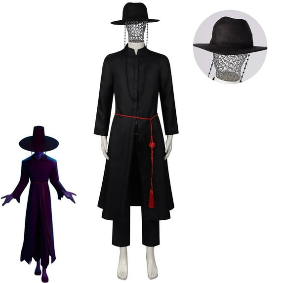 ZTACE POP Singer Stars Costume - Saija Boys Grim Reaper Black Outfit, Men Dress up Outfit, Fancy Dress Costume - Black, XL