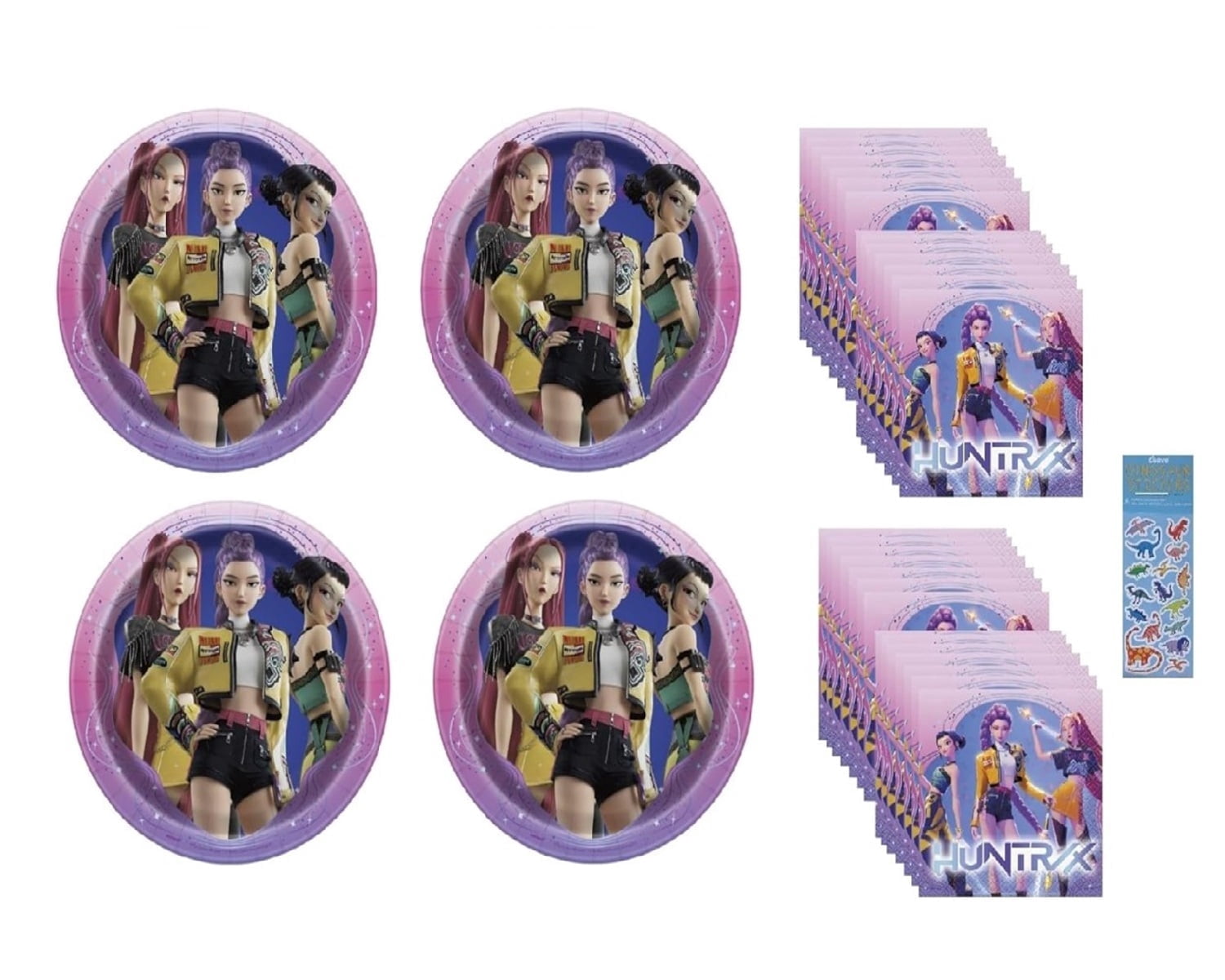 KPop Demon Hunters Birthday Party Supplies Bundle includes 32 Paper ...