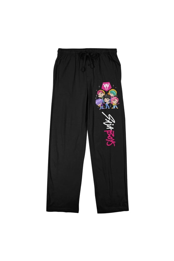 KPop Demon Hunters Chibi Saja Boys Women’s Black Sleep Pajama Pants
-Small