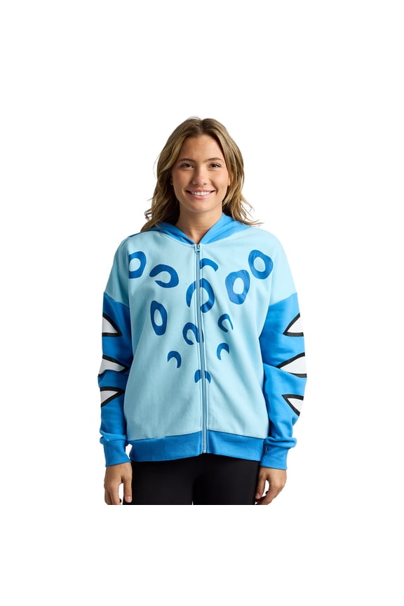 KPop Demon Hunters Derpy Women’s Purple Long Sleeve Zipper Hoodie-Xl