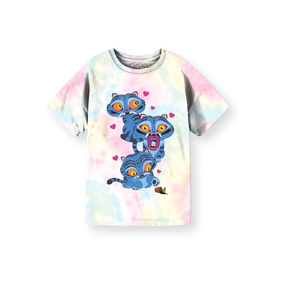 KPop Demon Hunters, Girls' & Big Girls' Graphic T-Shirt, Derpy Stack, Sizes 4-16