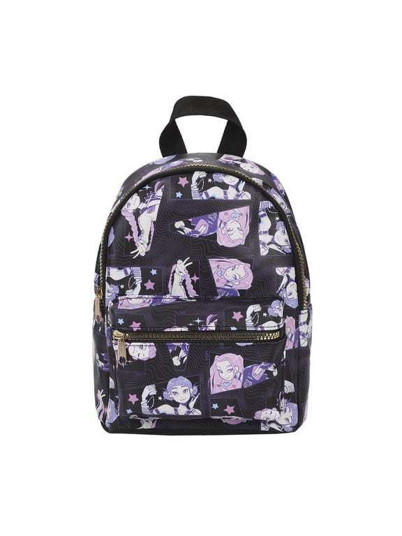 KPop Demon Hunters HUNTR/X Adult 11.5-Inch Black Mini Backpack
