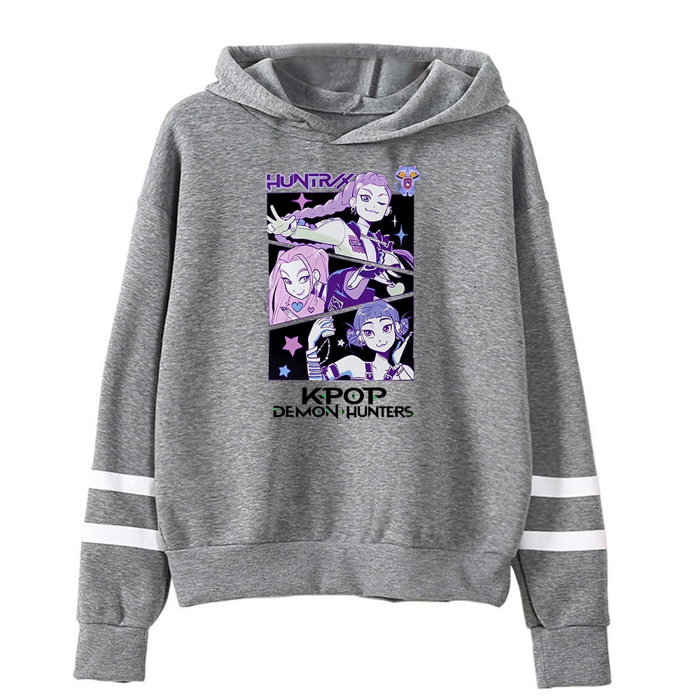 Sweat à Capuche Kpop H-Huntrix – Style Y2K Streetwear Avec Imprimé D-Demon H-Hunters – Pour Fans De K-Pop, Garçons Et Filles – Tailles 100 à 160