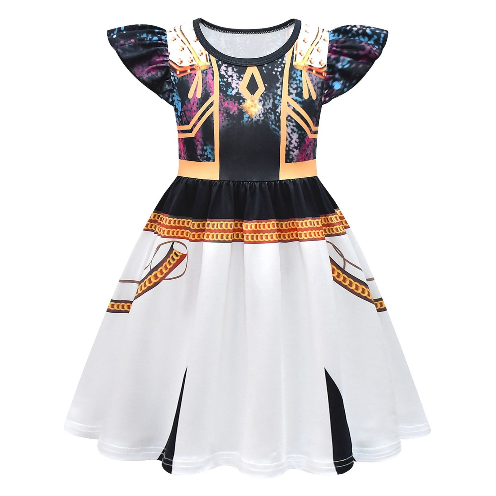 KPop Demon Hunters Huntrix Outfit Set Gi`rls Ruffle Sleeves Dance Dress ...