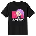 thumbnail image 1 of KPop Demon Hunters Huntrix Rumi Sparkle Wink on Black Short Sleeve Adult T Shirt - 6XL, 1 of 7