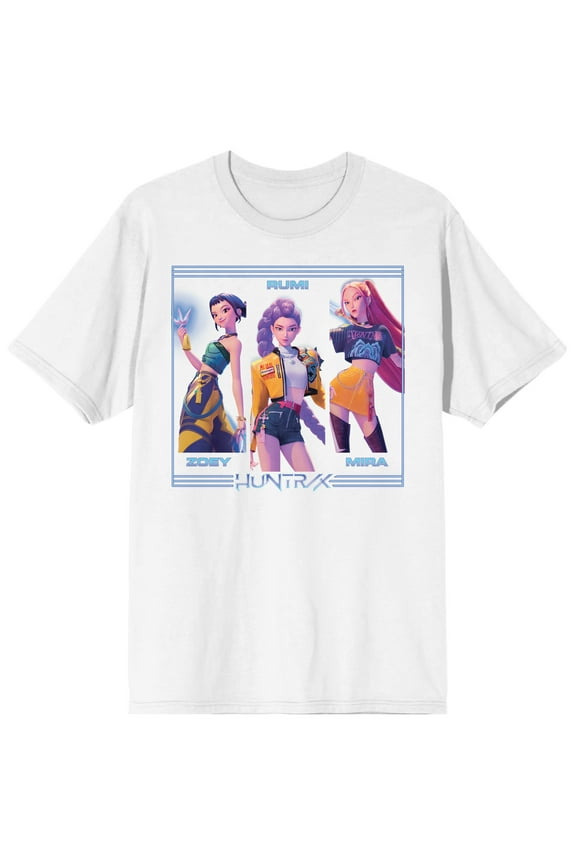 Huntrix on White Short Sleeve Kids T Shirt - Small