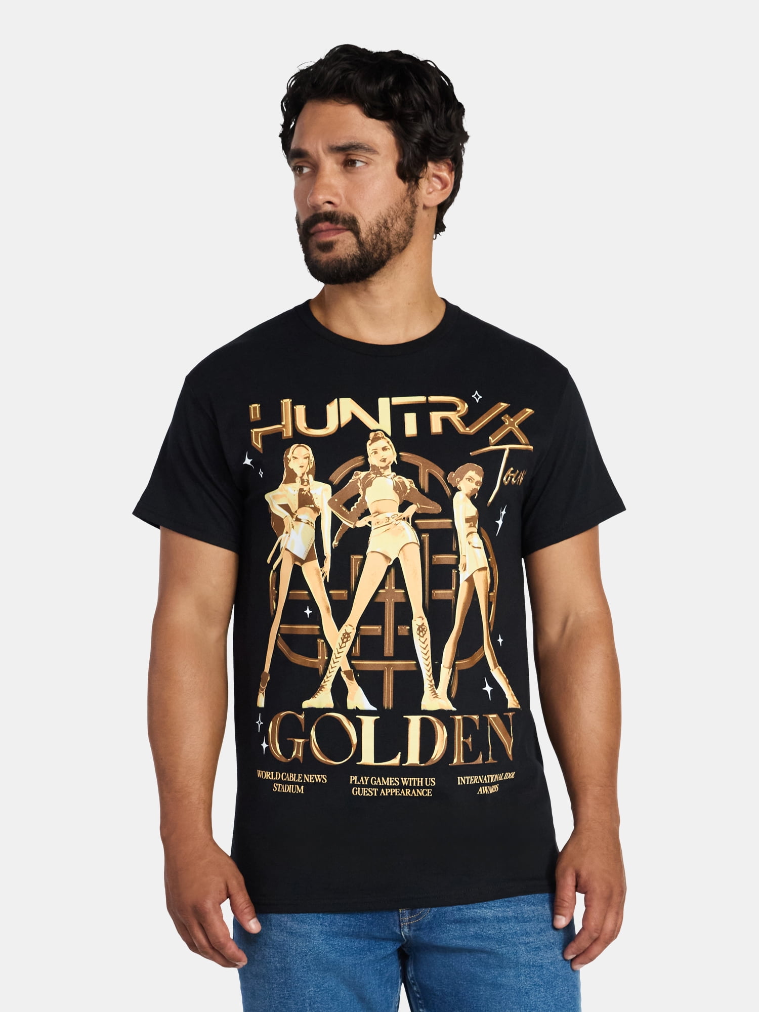 Netflix KPop Demon Hunters Men's and Big Men's Cotton Graphic Tee, Sizes S-3XL