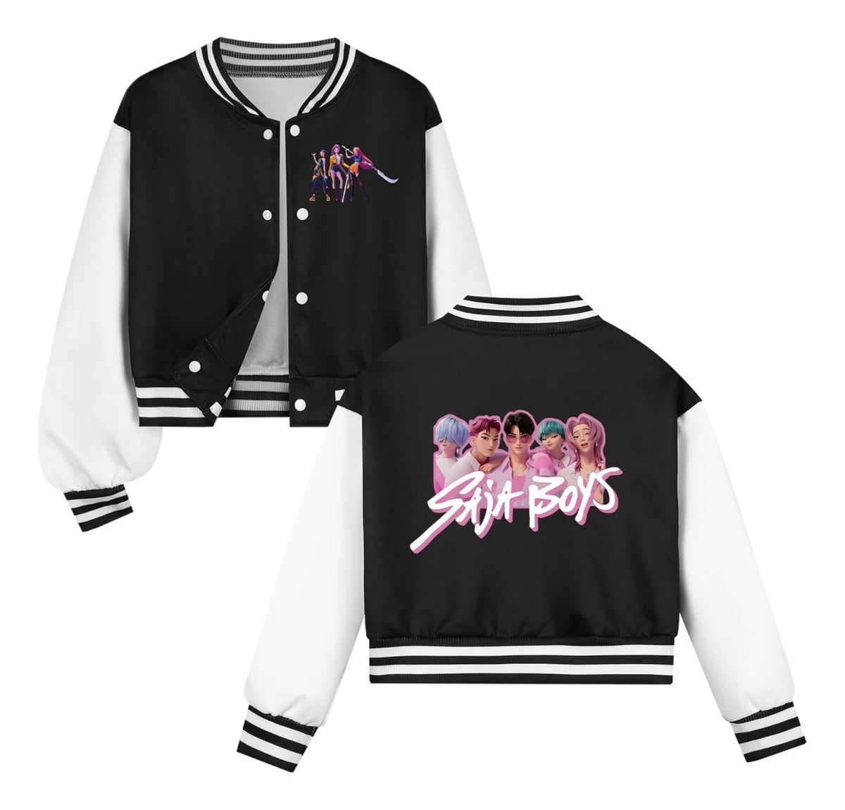 Toddler Boys Bomber Jacket - Thick Puffer Winter Coat, Baseball Style Zip-Up