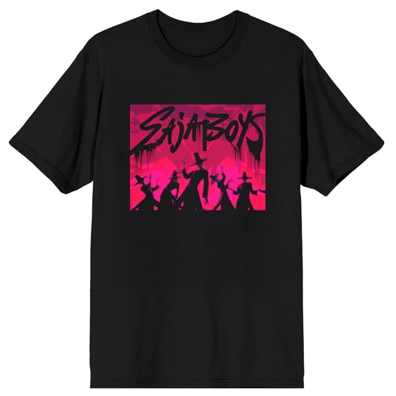 KPop Demon Hunters Saja Boys Darkside Adult Black Crew Neck Short Sleeve T-shirt-Medium