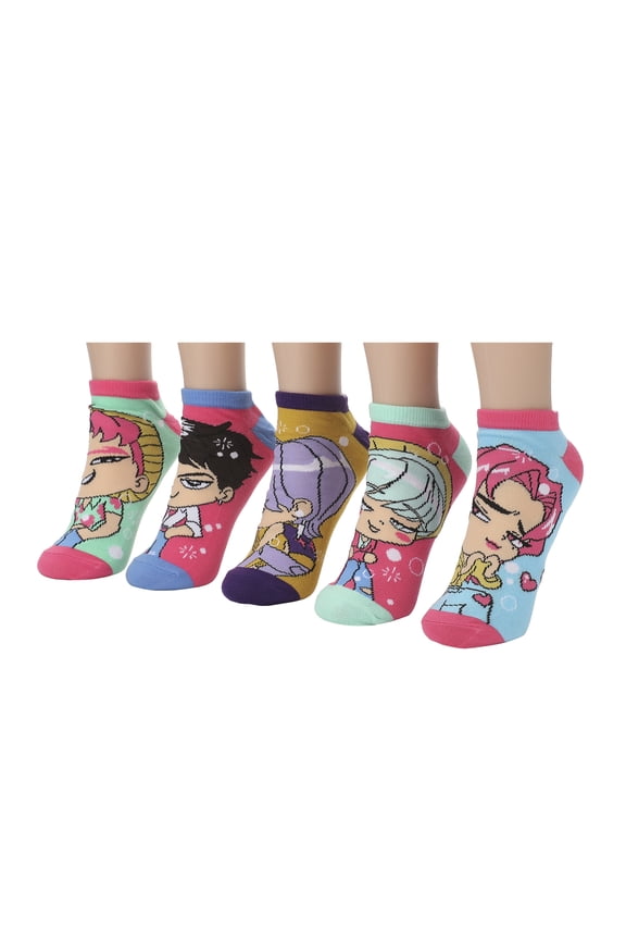 KPop Demon Hunters Saja Boys 5-Pair Pack Ankle Socks