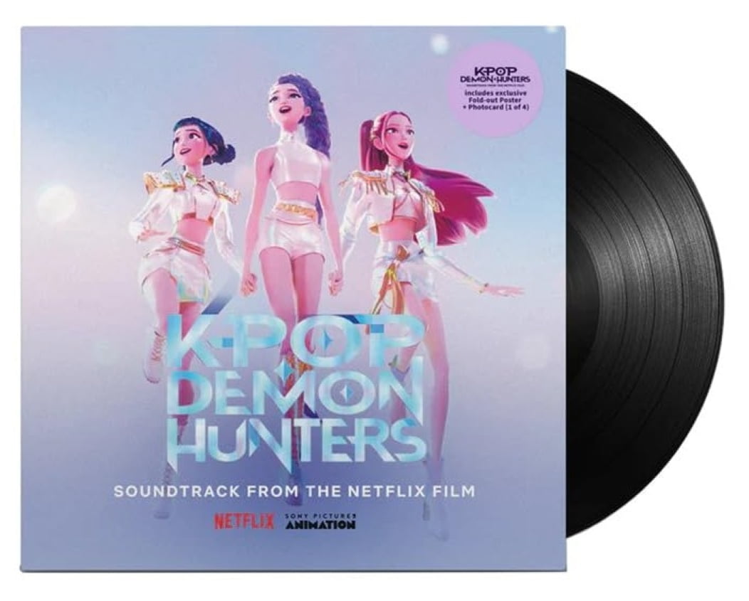 KPop Demon Hunters Vinyl - Original Movie Soundtrack Vinyl Record Album - Includes Fold-out Poster and Random 1 of 4 Photo Card