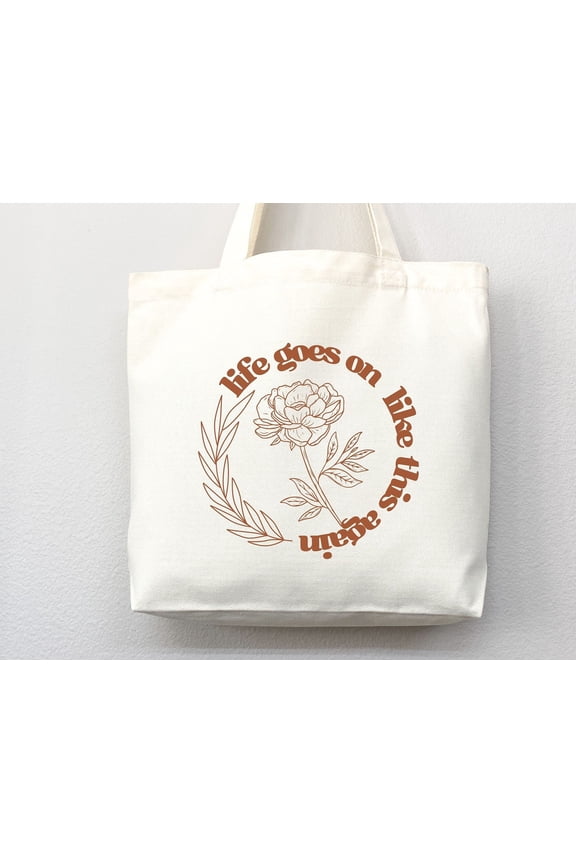 KPop Tote Bag 39 Life Goes On 39 Floral Design