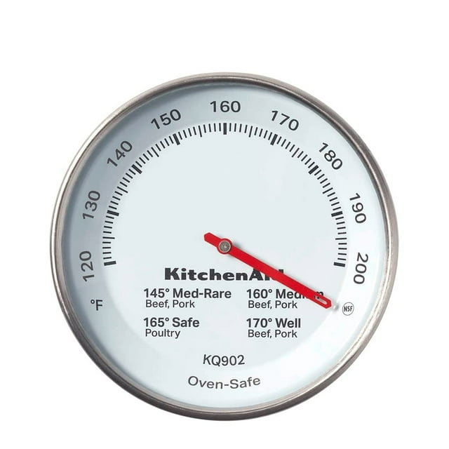 KQ902 Leavein Meat Thermometer Oven/Grill Safe, Stainless Steel