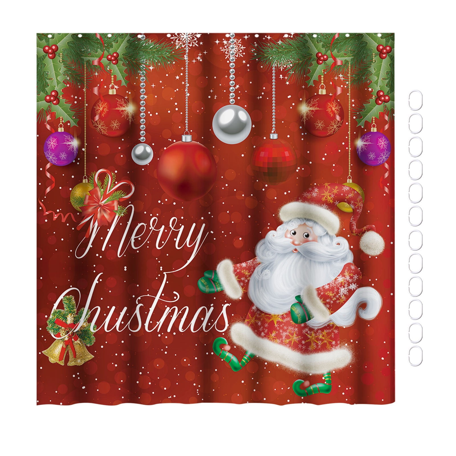 KQJDYXW Christmas Decoration Shower Curtain Christmas Series Funny
