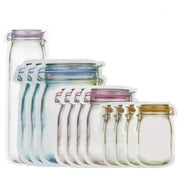 KQJDYXW Preservation Fridge Freezing Food Storage Reusable Jar Bags Fresh Produce 10Pc Kitchen