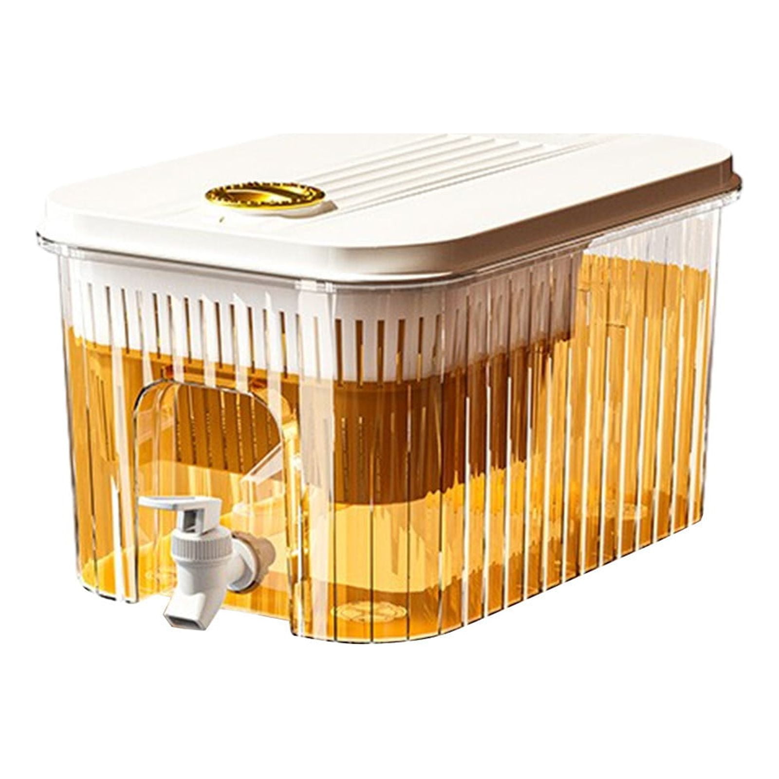 KQJQS 1.3 Gallon Fridge Drink Dispenser with Spigot, Leakproof Plastic