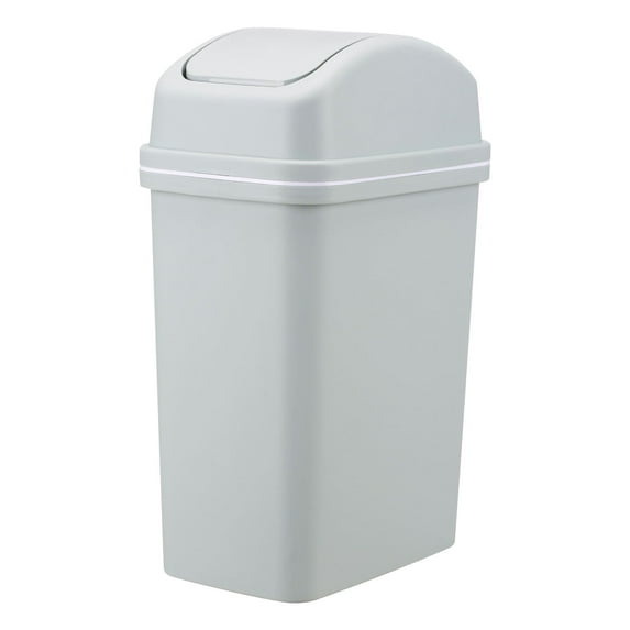 KQJQS 1.6 Gallon Trash Can, 2024 New Plastic Swing Top Kitchen Garbage Trash Can, Trash Can for Kitchen