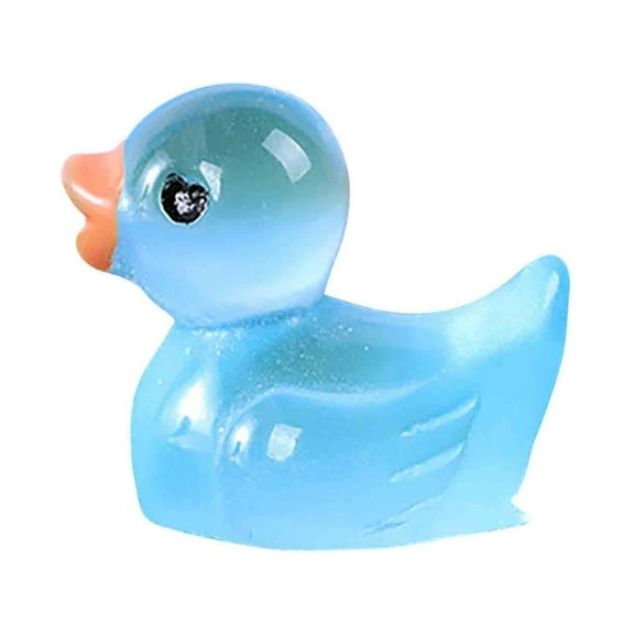 KQJQS 100pcs Colorful Glow-in-the-Dark Mini Duck Resin Figurines - Decorative Collectibles for Adding Charm and Fun