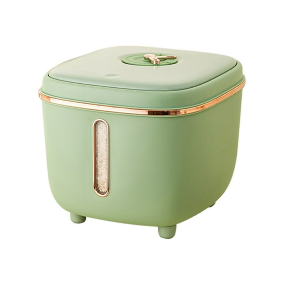 KQJQS 16.5 Lb Rice Dispenser Large Grain Container Storage With Lid Measuring Cylinder Water Content Proof Household Cereal Dispenser Bucket For Kitchen Soybean Corn