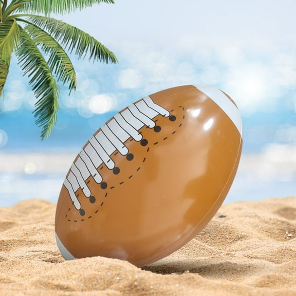 KQJQS 16 Inch Inflatable Football - Durable Blow-Up Beach Ball for Outdoor Games, Party Supplies, and Sports