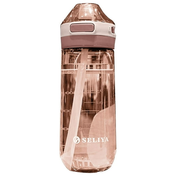 KQJQS 17oz White Water Bottle No Straw, Clear Bottles With Lock 100% Leak Proof BPA FREE, Easy Clean Carried Suit Yoga Gym Travel Sports Office School etc