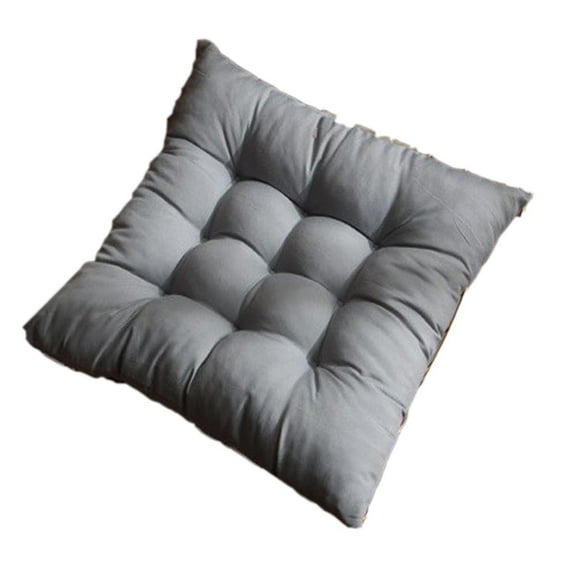 KQJQS 2 Pcs Non-Slip Tufted Square Chair Cushion 16"x16" with Ties - Seat Cushion for Dining Kitchen Bar Stool Chair