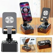 KQJQS 2-in-1 Phone Holder and Speaker, Rotatable and Foldable Lazy Desktop Stand