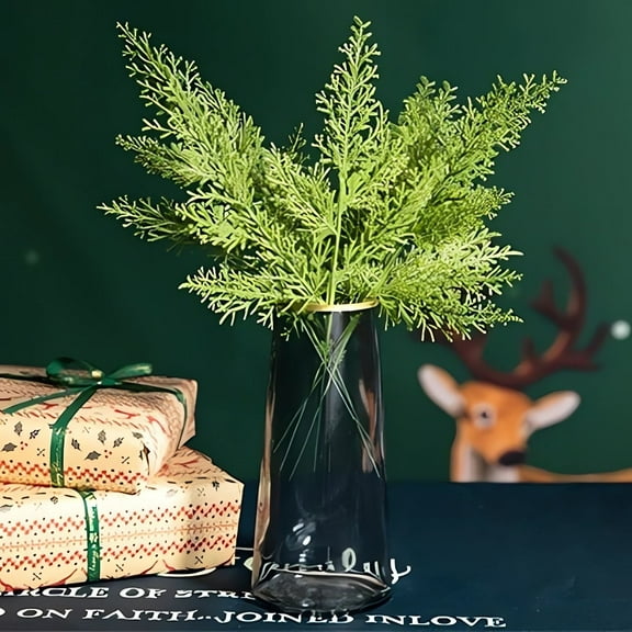 KQJQS 20-Pack Simulation Artificial Needle Leaves – Realistic Plastic Branch for Christmas Tree Decoration, Weather Resistant & Easy to Maintain 