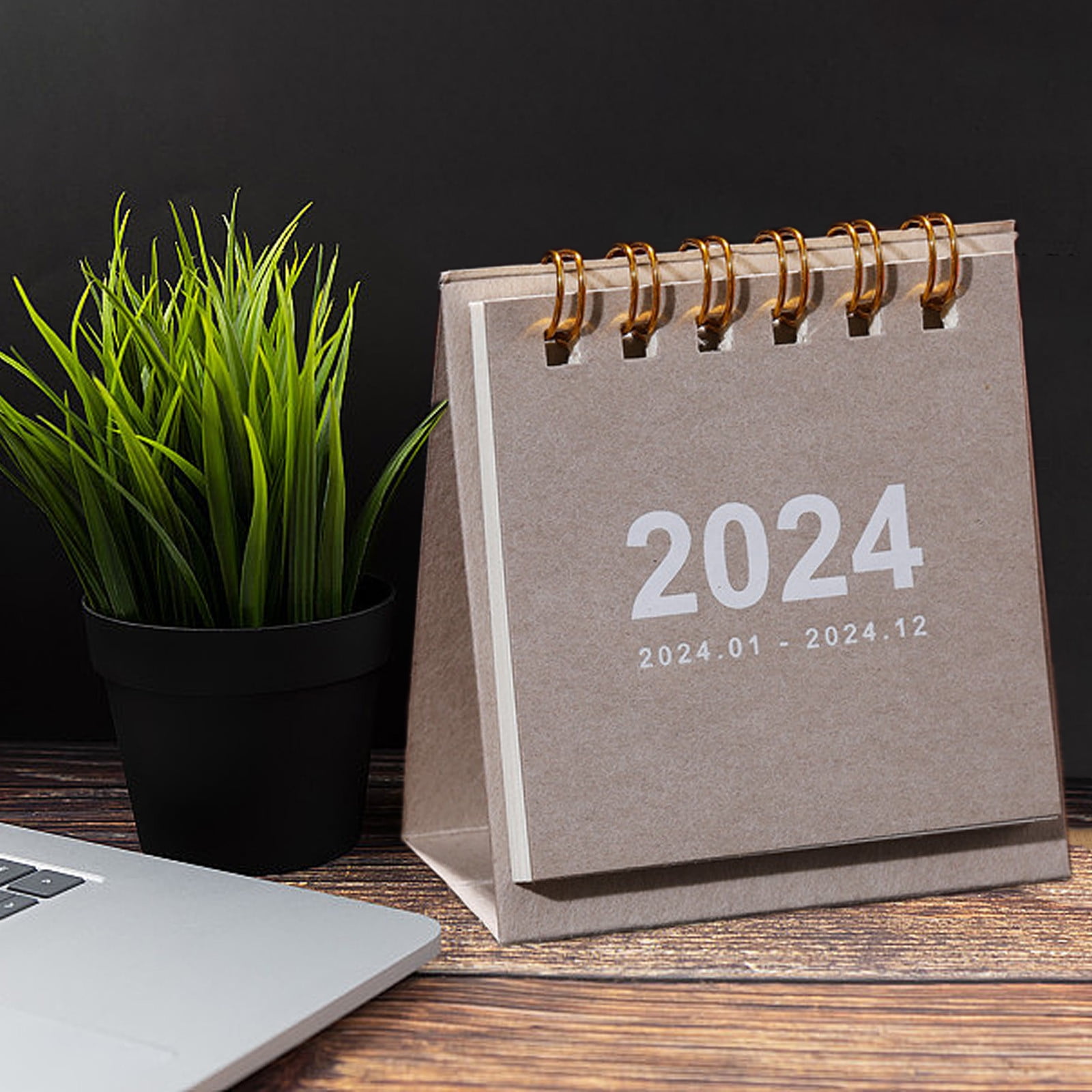 KQJQS 2024 Mini Desk Calendar SpiralBound Monthly Calendar for