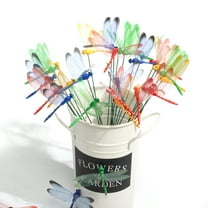 KQJQS 24-Pack Simulated Dragonfly Clips with Spring, Realistic Plastic Garden Decor for Flower Pots, Outdoor Yard, Terraces, Potted Plants, Indoor and Holiday Decorations