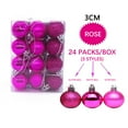 thumbnail image 1 of KQJQS 24pcs Shatterproof Christmas Ball Baubles - 1.2 Inches Blue Hanging Balls for Tiny Xmas Tree Decoration(Purple), 1 of 6
