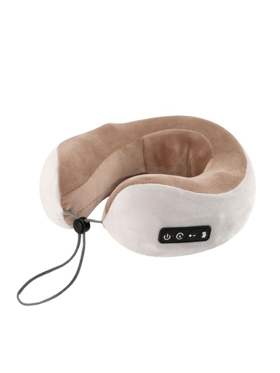 3-in-1 Vibrating Neck Massage Pillow Provides Support for Neck, Back, and Legs Travel Neck Pillow with Heat U-Shaped Memory Foam Pillow for Home, Office, and Airplane