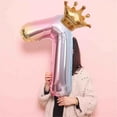 thumbnail image 1 of KQJQS 32 Inch Rainbow Gradient Number Foil Balloons – Large Colorful Helium Balloons for Birthday Party Celebration Decoration (Number 7), 1 of 2