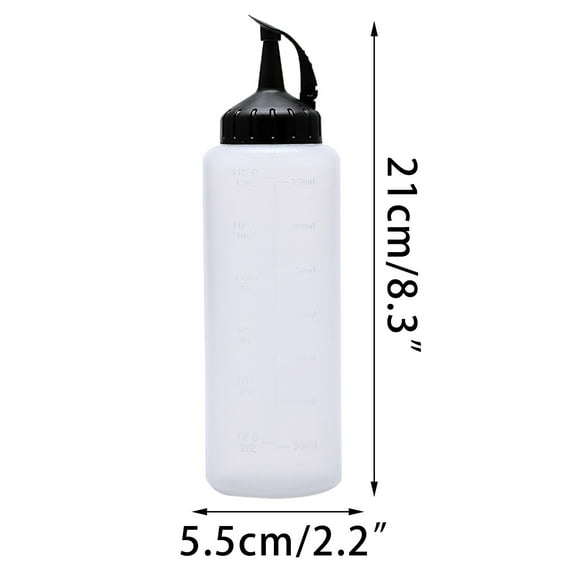 KQJQS 350ml Kitchen Oil Dispenser - Leak-Proof Squeeze Oil Bottle for Cooking