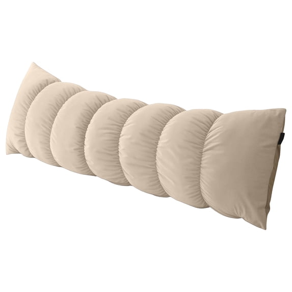 KQJQS 39 Inch Long Body Pillow, Beige Side Sleeper Pillow for Leg and Waist Support, Soft Bed Pillow for Sleeping, Pregnancy and Home Rest