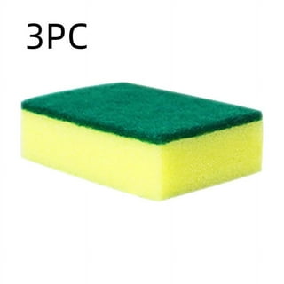 DecorRack Cleaning Scrub Sponges for Kitchen, Dishes, Bathroom, Green and  Yellow (Pack of 14) 