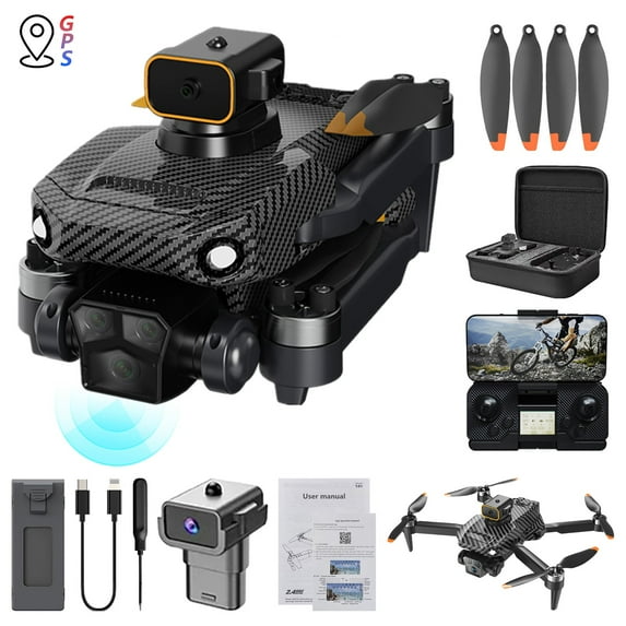 KQJQS 4K GPS Drone w/ Brushless Motor - Foldable Under 250g Quadcopter Auto Return & Follow Me + 15min Flight​​