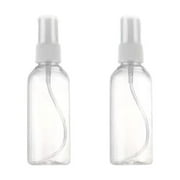 KQJQS 4oz Clear Plastic Refillable PET Spray Bottles with White Fine Mist Atomizer Caps Beauty Care, Travel Use, Home Cleaning, DIY, Aromatherapy2 Pcs