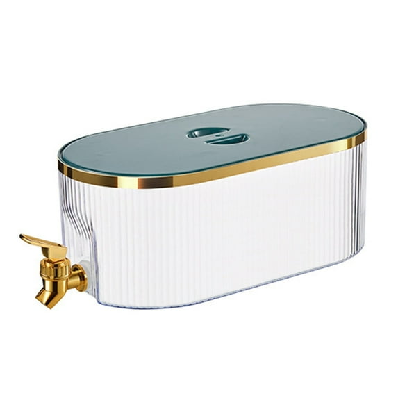 KQJQS 5.3L Cold Kettle With Faucet In Refrigerator, Large Capacity Water Iced Juice Lemonade Water Jug Fruit Teapot Bucket Drink Container For Garden Home Party