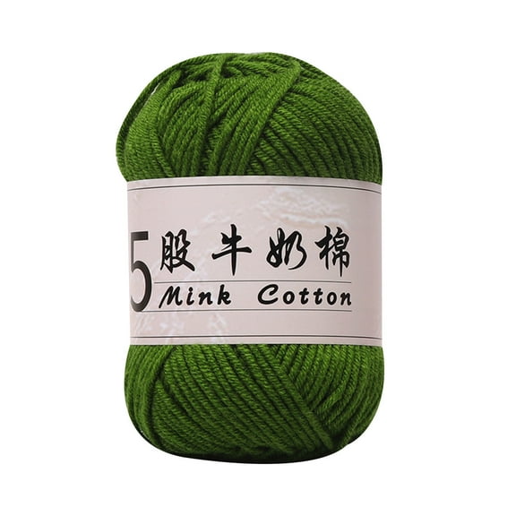 KQJQS 5-Strand Milk Cotton Yarn - 50g 325m Crochet & Knitting Thread for DIY Baby Sweater, Wool Balls, Hats