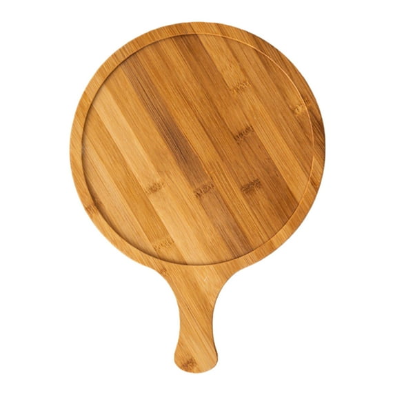 KQJQS Bamboo Wood Cutting Board with Handle – Eco-Friendly Multipurpose Chopping & Serving Board for Kitchen, Pizza, Bread, Cheese, Steak & Charcuterie
