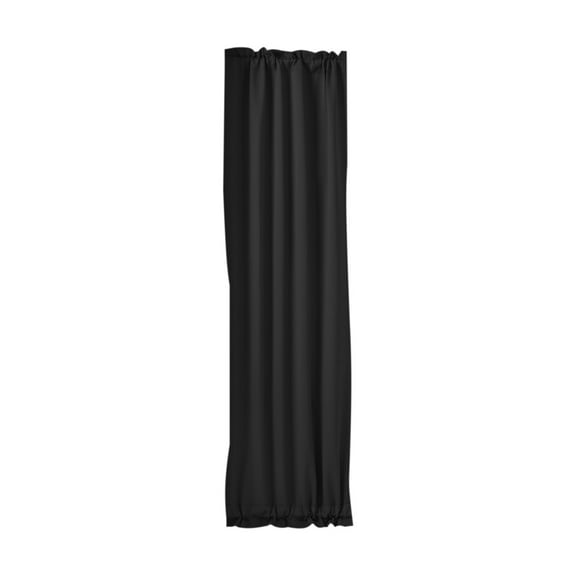 KQJQS Blackout Room Darkening Curtains - Home Decoration Light & Noise Reducing Thermal Insulated Window Draperies with Rod Pocket Top (Black, 25 inches Wide x 40 inches Long)